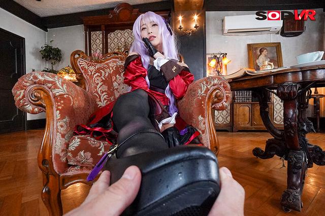 【VR】執事の僕を見下す縦ロールの悪役令嬢を催●ライトで完全屈服！オホ声＆丁寧語淫語連発！ サンプル画像 3