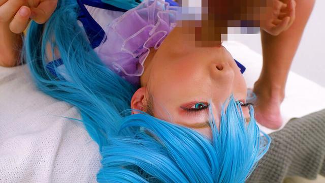 『この素晴らしい淫夢で性交を！』夢の中なら何でもできる。せっかくなので普段ツンツンつよ気のア〇アをイラマチオで喉奥ガン突きして溢れるよだれダラダラにしたりアナルしっぽプラグ入れたりして楽しんでみたよ♪ 鈴音杏夏 サンプル画像 18