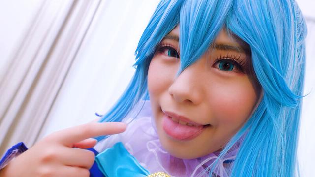 『この素晴らしい淫夢で性交を！』夢の中なら何でもできる。せっかくなので普段ツンツンつよ気のア〇アをイラマチオで喉奥ガン突きして溢れるよだれダラダラにしたりアナルしっぽプラグ入れたりして楽しんでみたよ♪ 鈴音杏夏 サンプル画像 4