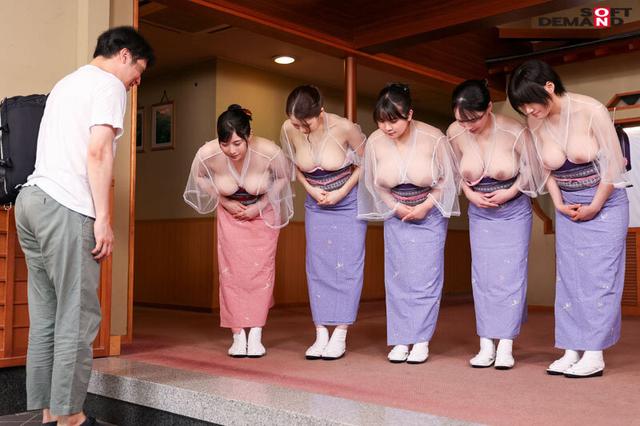 性交付き おっぱい揉みしだき温泉旅館2 Gカップ以上の巨乳仲居たちでお迎えする‘パイズリまくり体験’ お出迎えからお見送りまで、絶え間ない乳癒しでお給仕いたします。 サンプル画像 3