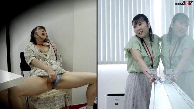 SOD女子社員 7名 業務時間内声ガマン大胆オナニー報告2 仕事中＆オナニー中のギャップ 2画面見比べておシコり下さい サンプル画像 14
