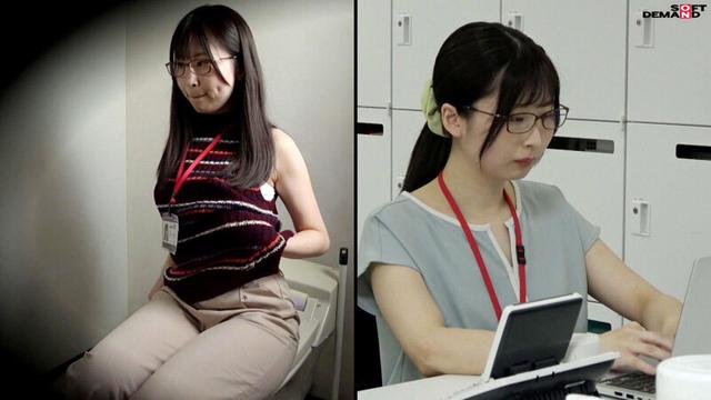 SOD女子社員 7名 業務時間内声ガマン大胆オナニー報告2 仕事中＆オナニー中のギャップ 2画面見比べておシコり下さい サンプル画像 5