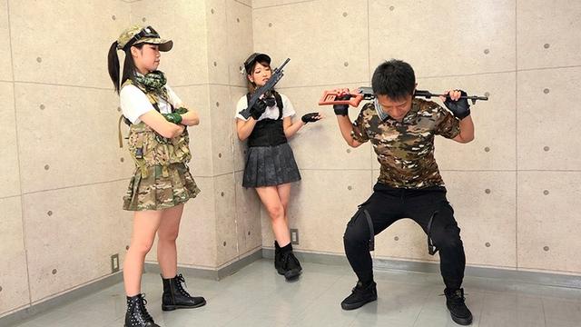 サバゲー女子×腿こき サンプル画像 1