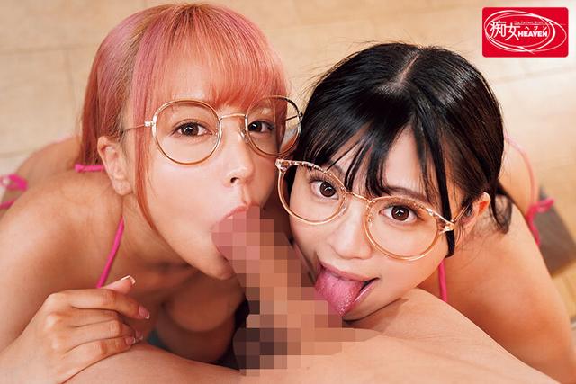 チ〇ポ＆金玉同時舐めしゃぶりエンドレス挟み撃ちフェラ！ サンプル画像 4
