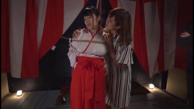 縄地獄に堕ちた豊乳巫女 生贄神殿木馬責め サンプル画像 3