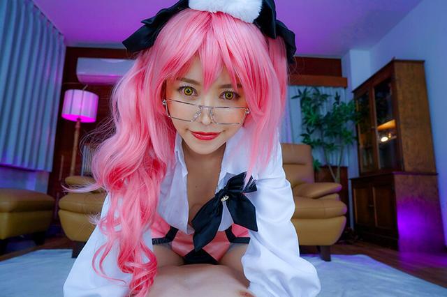 【VR】痴女レイヤーの誘惑ハメ個撮！ゴム無しコスぱこ！星仲ここみ【8K】 サンプル画像 11