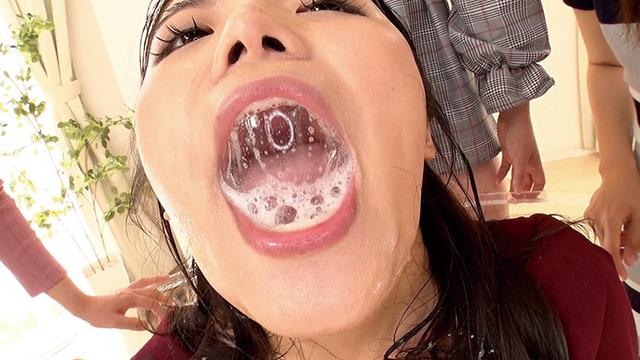 超大量痰唾責め唾液うがい飲み顔面ぬるぬるレズ サンプル画像 5