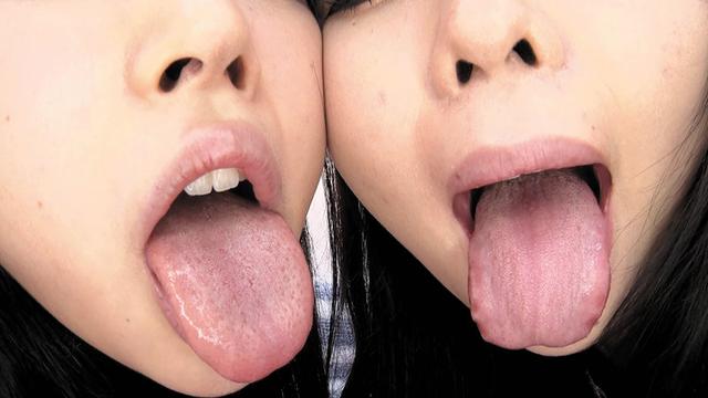 濃厚粘膜接触 唾液糸引きレズキス サンプル画像 12