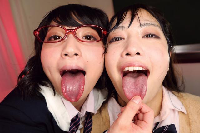 唾液まみれ顔面舐めレズ サンプル画像 13