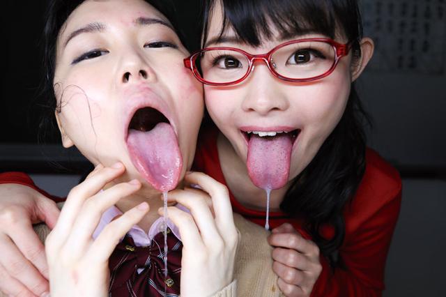 唾液まみれ顔面舐めレズ サンプル画像 2