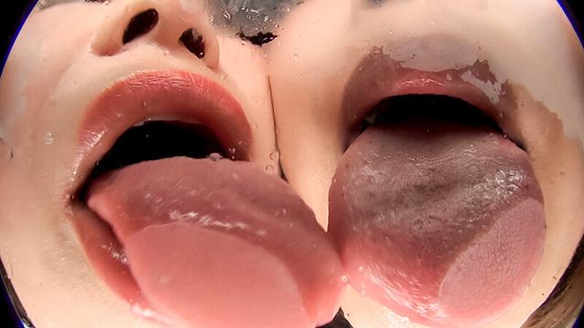 淫語痴女とバーチャル唾液レズ接吻 サンプル画像 13
