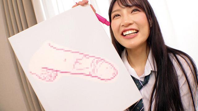 激シコ制服美少女が挑戦！？おち○ぽデッサン！あなたのオマ○コに挿れて欲しいデカチンを描いてくださいw3 サンプル画像 4