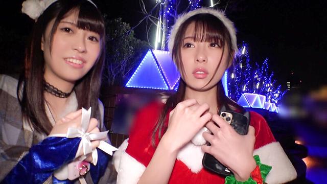 街行くエロカワサンタをナンパGETしてハメまくった結果…聖なる夜にホワイトを大放出したクリスマスセックスSPECIAL！ サンプル画像 1