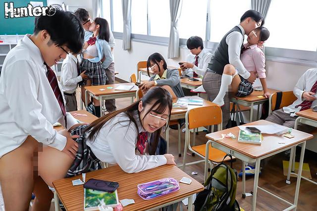 校内射精は即退学！寸止めハイスクール！学校の至る所で当たり前の様にSEXする生徒たちに射精禁止令！それでも射精寸前ギリギリSEXを楽しみ… サンプル画像 4