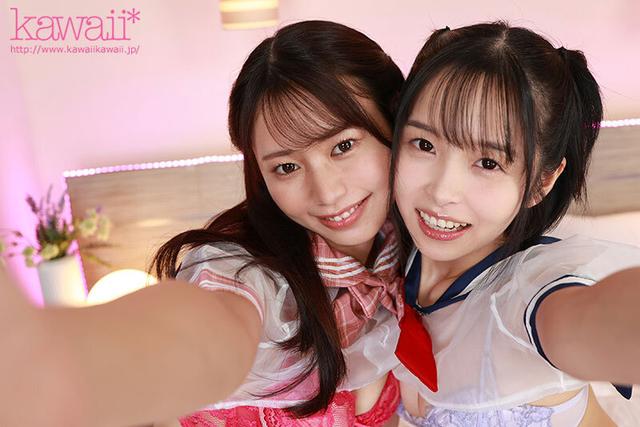 【VR】幼馴染の僕たち3人は久々に再会…初めてのお酒…からのラブホ 酔っぱらったら心の奥に隠してきた恋愛感情がバクハツ！最初は私が私がって奪い合ってたけどやっぱりズッ友 3人一緒に甘くてとろけるような濃密セックスに溺れていく青春リターンズSEX 日向なつ 五芭 サンプル画像 3