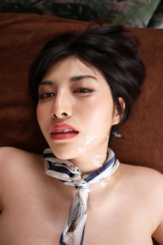 【VR】彼女が至近距離にいるのに高身長スリム美巨乳S級美女にこっそり生チ〇ポを挿入され中出ししまくったNTRペアルームエステ 九十九メイ サンプル画像 20