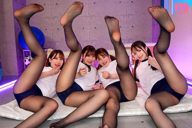 ぴちぴち制服ヤング娘の黒タイツハーレム学園 ムチスベタイツ脚に挟撃ロックされ身動き出来ずに射精させられる僕。 Nia 姫川かのん 優梨まいな 天馬ゆい サンプル画像 2