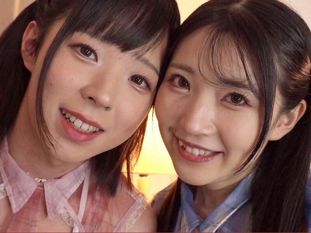 コスプレ男の娘レズビアン ～可愛すぎるひよこ美少女の唾液が混じり合う～ 近藤ムム/皆月ひかる サンプル画像 6