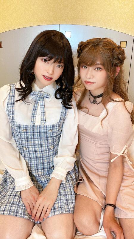 放課後はオトコノ娘 友達同士のオトコノ娘2人が初めての女装レズ体験 サンプル画像 1