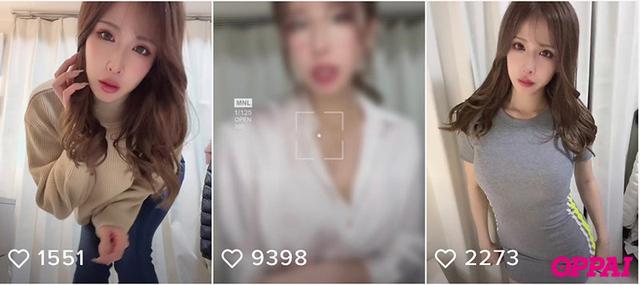 ショートムービーアプリのフォロワー8万人超えのキャバクラ嬢！Gcupの巨乳インフルエンサーAVデビューでさんさーん！にーにー！いちいちー！ポンッ！ 東あかり サンプル画像 3