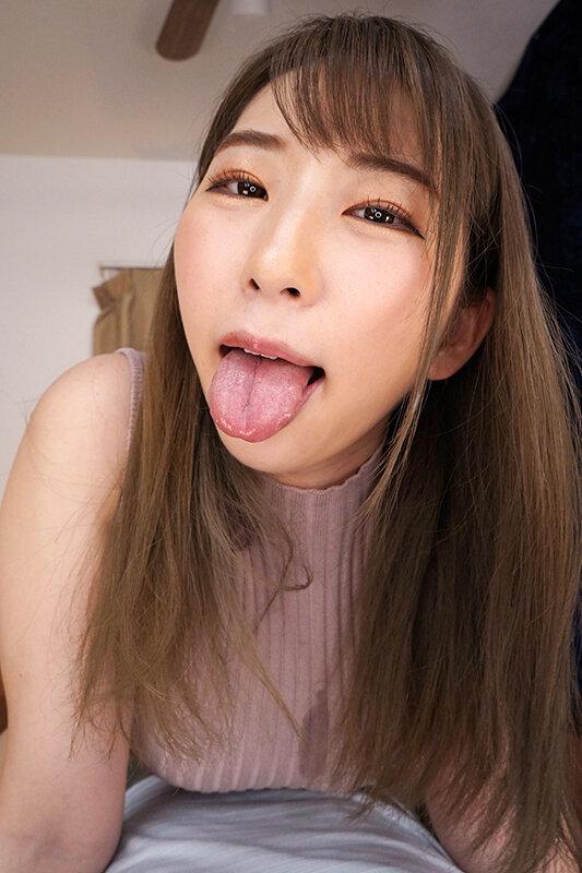 【VR】ベロ見せ！顔ナメ！ディープキス！いちゃラブ彼女の濃厚顔面舐め回しVR サンプル画像 17