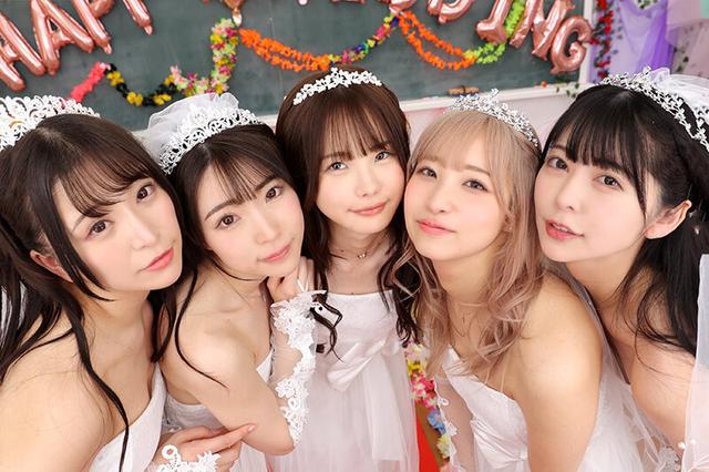 【VR】「みんな平等に愛してくれる？」これぞ夢の［結婚式］！最高の教え子たちとヤリまくる新婚ハーレムSEX！！ 佐藤ののか 皆月ひかる 松本いちか 栄川乃亜 森日向子 サンプル画像 2