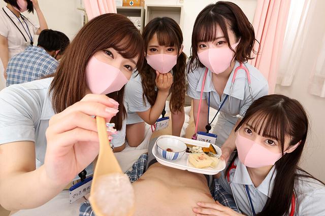 【VR】ココが噂のヤリマン学園～臨時教員として採用された僕に襲いかかる生徒たち～ 保健室で実習中に連続中出し生ハメハーレムSEX 沙月恵奈 天然みつき さつき芽衣 渚みつき サンプル画像 4