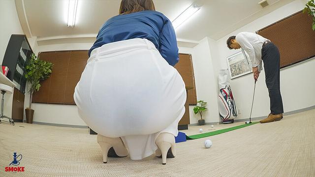 【ぶっかけセクハラ】 無自覚誘惑パッツンスーツのせいでムラムラ社長の中年こってり精子をかけられるデカ尻新人秘書OL 沙月恵奈 サンプル画像 9