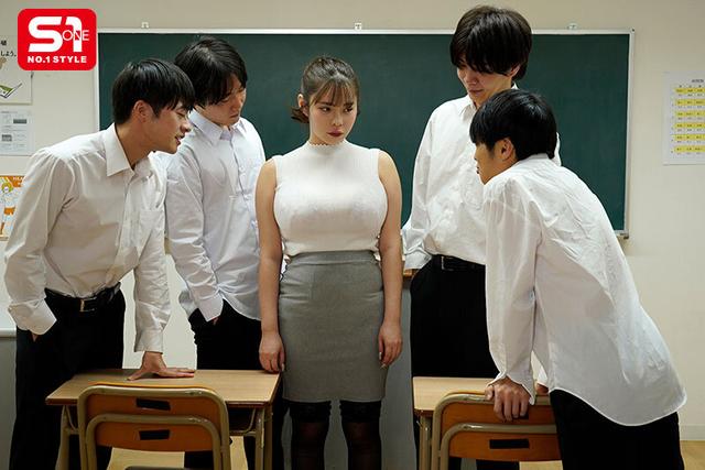 緊縛Jcup女教師 肉オナホレ●プ輪● 弱みを握られた巨乳教師は拘束され好き放題揉みしゃぶり舐め輪●される… 五条恋 サンプル画像 1