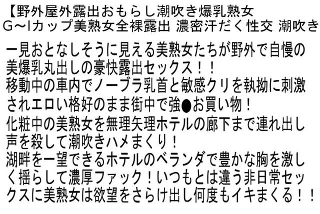 【お得セット】行列ができる大衆食堂 席に着いたら即発射！・野外屋外露出おもらし潮吹き爆乳熟女・イイ女限定 寝起きチ○ポ騎乗位責め！！ サンプル画像 4