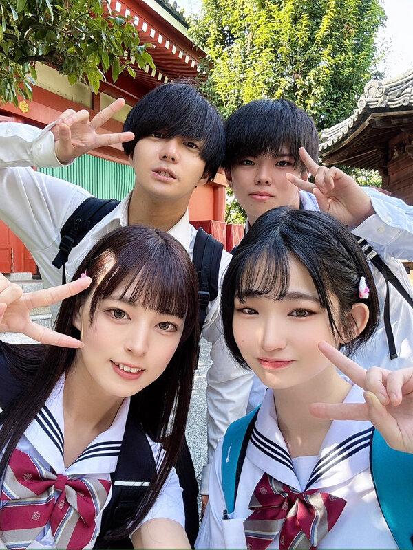 たんぽぽ☆プレゼンツ！ド田舎から東京に修学旅行で来ていたイケてる女子校生とパコパコする物語 ちびとり♂＆らん♀編 サンプル画像 3