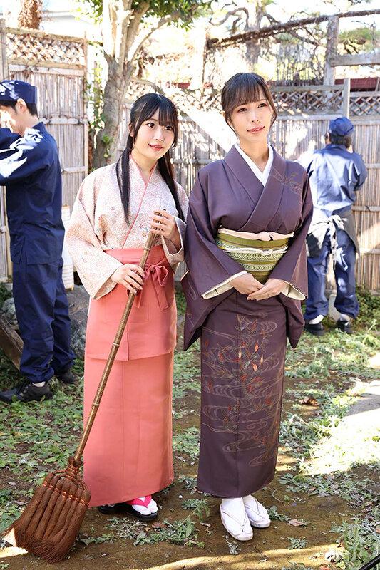 大学サークルで毎年恒例の古民宿住み込みアルバイトで…美人女将とバイト仲間の同級生と重ねた秘密の浮気SEX三角関係 サンプル画像 1