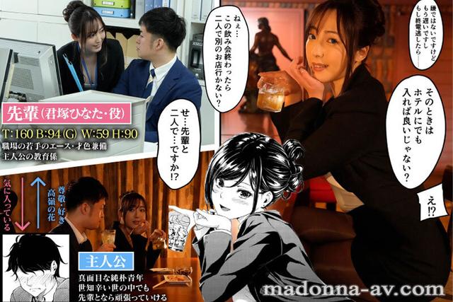 累計3万DL越え！！某SNSで話題沸騰した「理想の女上司」がMadonnaで実写化！！ 原作・IV VA SHIN 職場の先輩 SNSでは公開しきれなかった卑猥なSEXシーンを再現！！さらに実写オリジナル社内FUCKも特別収録！！ 君塚ひなた サンプル画像 1