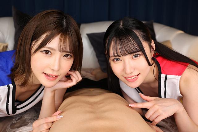 【VR】【8K VR】チアJ系生ハメ中出し何度もチ○ポで教育的わからせセックス！ 皆瀬あかり・ゆめ莉りか サンプル画像 14