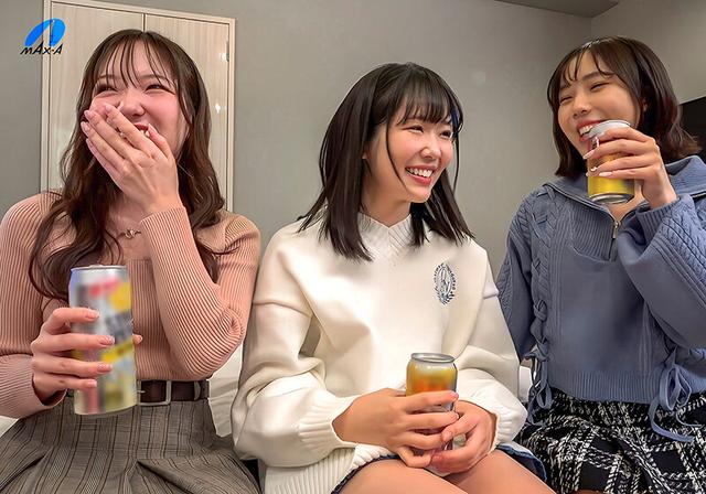AV女優とAV男優 本気のリアル合コンモニタリング 白石かんな・福田もも・音羽美鈴 サンプル画像 2