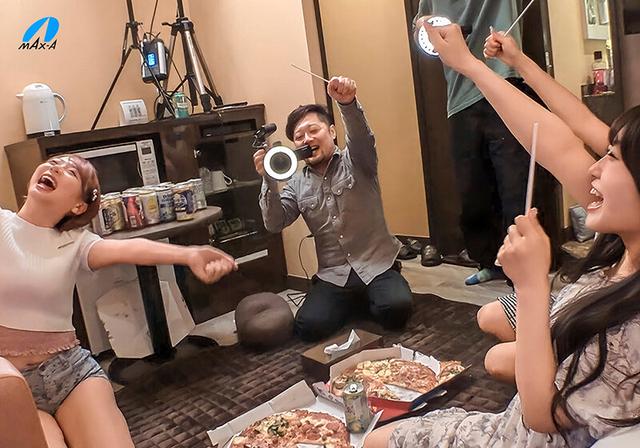 AV女優とAV男優 本気のリアル合コンモニタリング 浜崎真緒 笠木いちか 三田サクラ サンプル画像 4